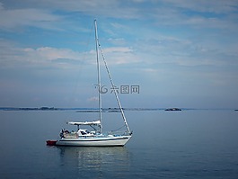 船,帆船,海