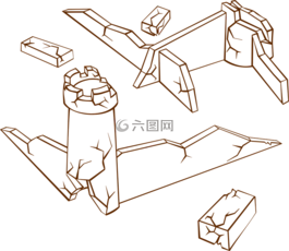破碎,墻,小鎮(zhèn)墻