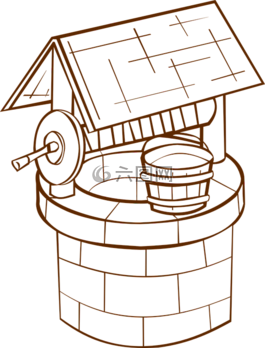 井,喷泉,春