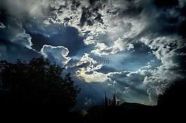 云,日落,風(fēng)暴