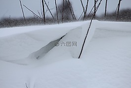 雪,冷,雪堆