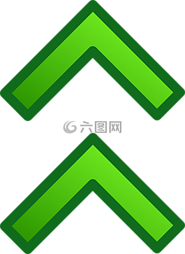 箭頭,綠色,光面紙