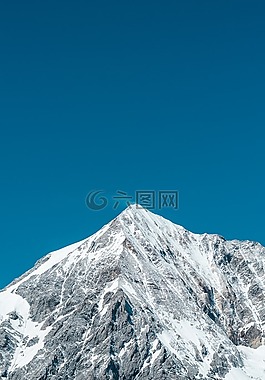 冷,景观,山