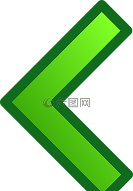 箭頭,綠色,光面紙