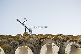 veleta,屋頂,天空