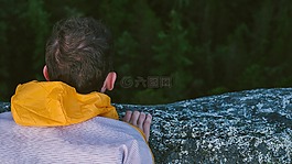 邊緣,男孩,思維