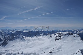 阿爾卑斯山,山,雪