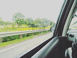 窗口,雨,車
