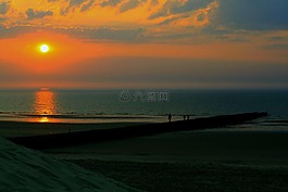 日落,abendstimmung,鏡像