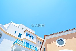 結(jié)構(gòu),藍(lán)色的天空,建筑物