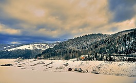 冬天,白,雪