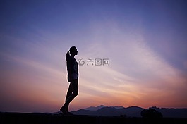 女孩,女子,日落