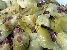 朝鲜蓟,火腿,食品