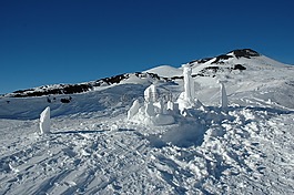雪,山,雕塑