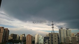 城市,乌云,天气