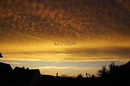 云,abendstimmung,傍晚的天空
