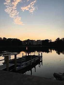 水,湖,日出