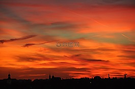 西,太陽(yáng),天空