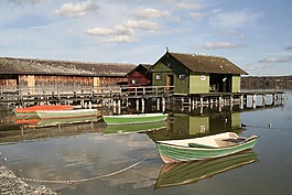 船上的房子,ammersee,巴伐利亞