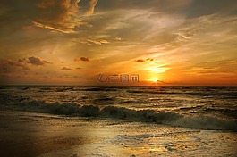 洪水,海灘,海