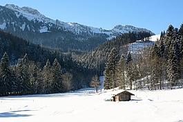 景觀(guān),巴伐利亞,冬天