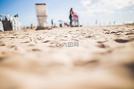 海灘,深度的字段,戶外