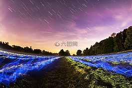 星星,原野,长时间曝光