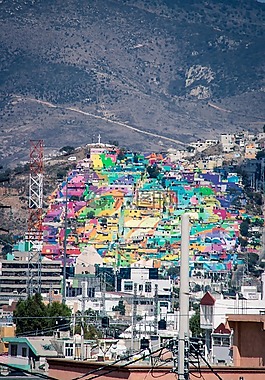墨西哥,小山,多彩
