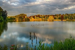 修道院,heverlee,夜幕降临