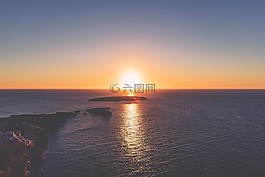 海灘,海岸,日出