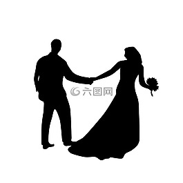 婚姻,剪影,陰影