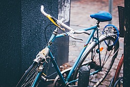 自行車,停泊,城市