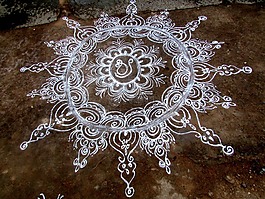 rangoli,传统,达瓦