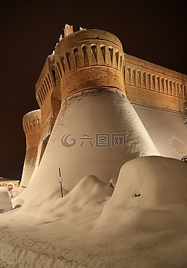 urbisaglia,雪,羅卡