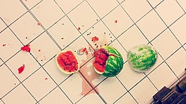 事故,地板,食品