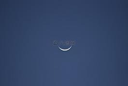 新月,日落,夜晚的天空