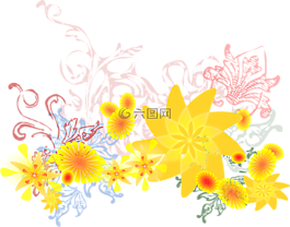 花,黃色,蓬勃發(fā)展