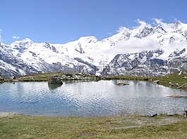 bergsee,雪,山