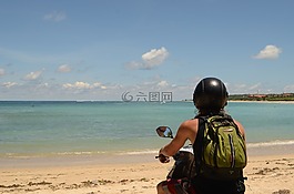 巴厘島,滑板車,度假