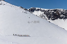 冬季,登山,山