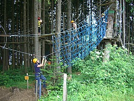 高空绳索课程,登山森林,gruentensee