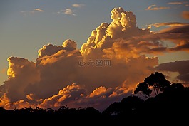 天空,云,日落