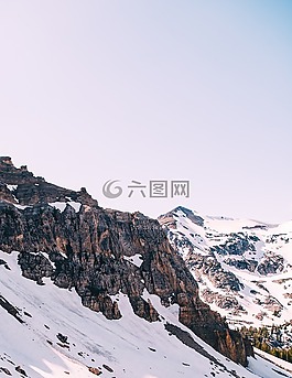 冷,景观,山