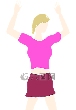 女孩,舞蹈,迪斯科