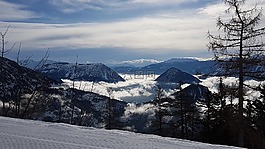 冬天,山,高山