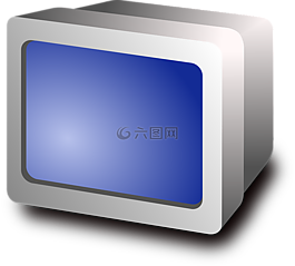 監(jiān)視器,顯示,藍(lán)色
