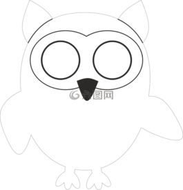 貓頭鷹,模板,程式化