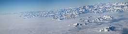 全景,云,山