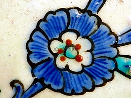馬賽克,花,藍(lán)色