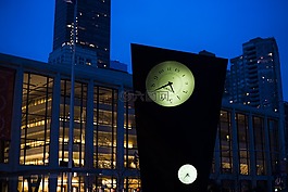 紐約,時(shí)鐘,夜